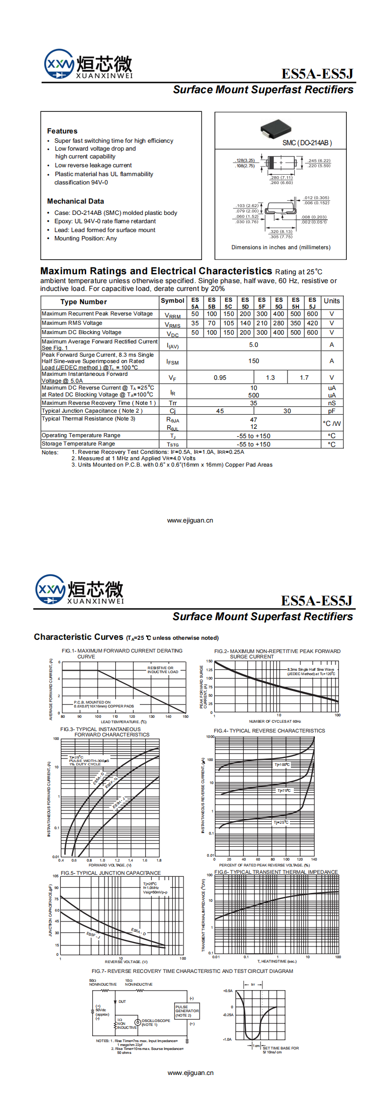 ES5A快恢復二極管