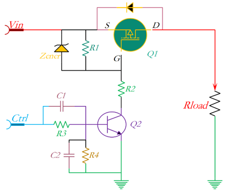 三極管驅動mos管
